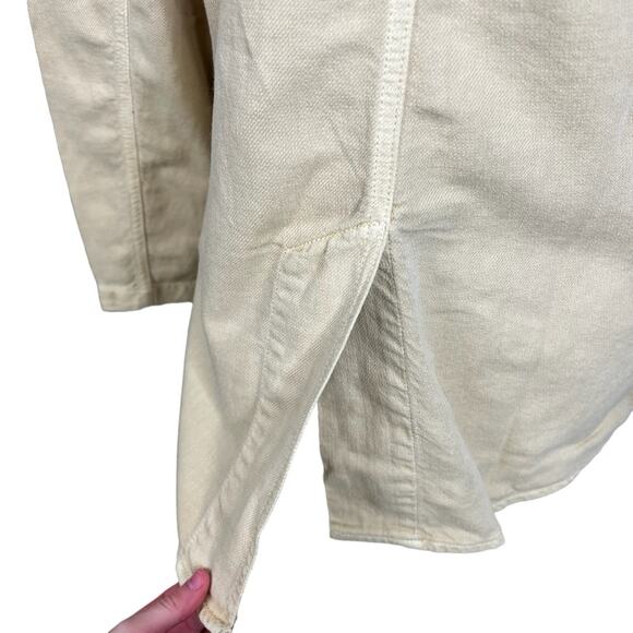 Sandrine Rose x Free People Empire Utility Jacket Linen Oversized Pockets M NEW - Picture 4 of 11